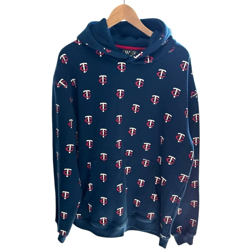 The Wild Collective Minnesota Twins TC Logo Print Hoodie Size L - Picture 1 of 5